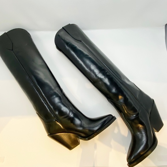 ❌SOLD❌ Isabel Marant Women's Black Lomero Leather Knee-high Western Boots (36) - Picture 13 of 13